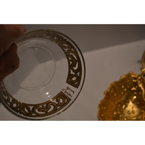 Vintage Gold Gilt Vanity Dresser Counter Trio Romantic Trends - Picture 5 of 6